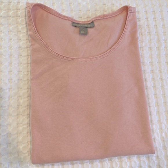 NWOT Cute Light Pink Cotton Scoop Neck Short Sleeve Top in Size Medium - Picture 9 of 9
